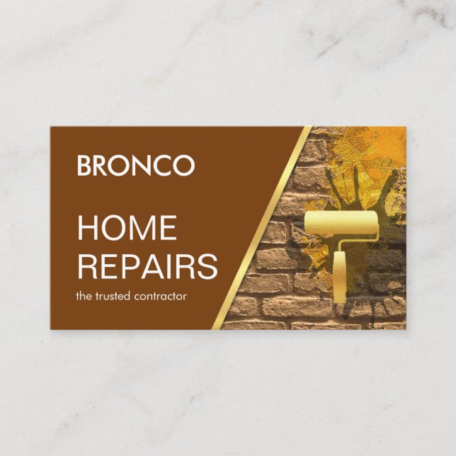 Farbkleckse auf Backsteinmauer Visitenkarte (Vorderseite)