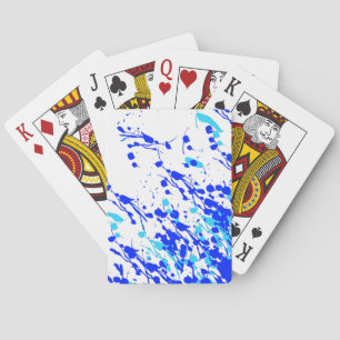Farbkleckse Blau Spielkarten