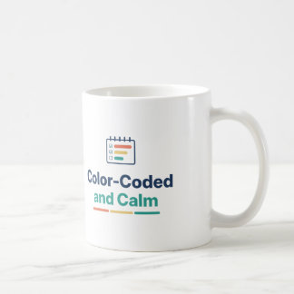 Farbkodiert und Ruhiger Planerliebhaber Organisier Kaffeetasse