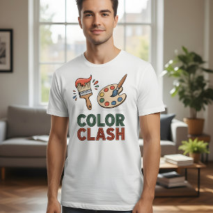 Farbkollision – Lebendige Künstlerpalette Design T-Shirt