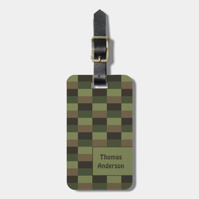 Farbkombination für tiefe Wälder auf beiden Seiten Gepäckanhänger (Vorderseite vertikal)