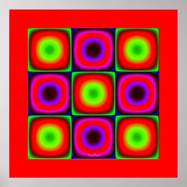 Farbkombinationen für Vibrationen Poster (Vorne)