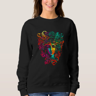 Farbkopf Medusa-Kopf griechische Mythologie Gesche Sweatshirt