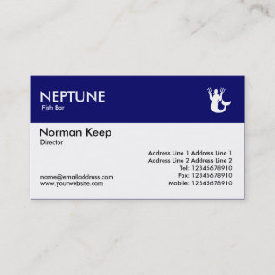 Farbkopfzeile - Dunkelblau - Neptun Visitenkarte