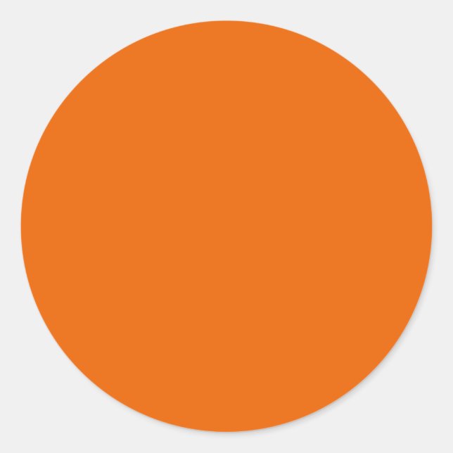Farbkreis Orange Runder Aufkleber (Vorderseite)