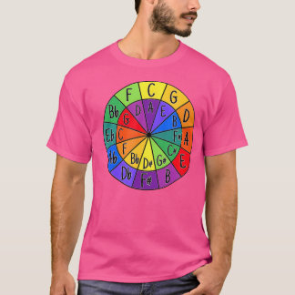 Farbkreis Quintenzirkel Artmusic Nerd T-Shirt