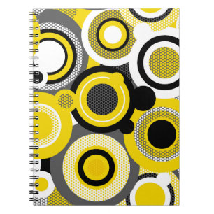 Farbkreise, abstrakte geometrische nahtlose Textur Notizblock