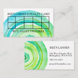 Farbkreise Ring Abstrakt Minimalistisch grün Treuekarte