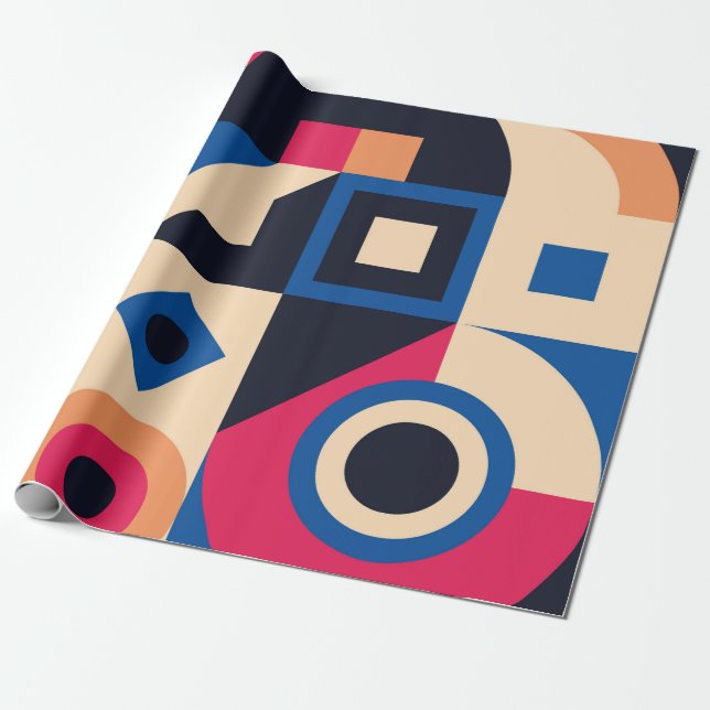 Farbkreisgeometrie Geschenkpapier (Ungerollt)