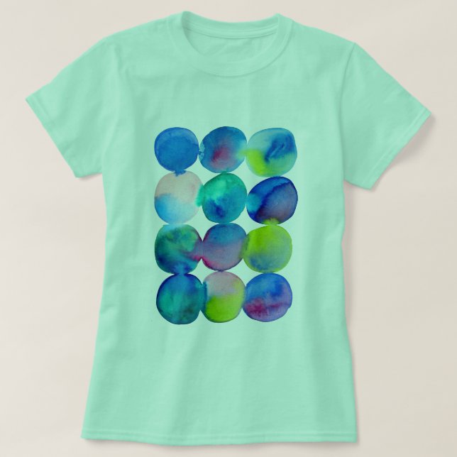 Farbkreismuster abstrakte Kunst coole Farbe T-Shirt (Design vorne)