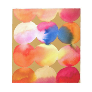 Farbkreismuster abstrakte Kunst, warme Farbe Notizblock