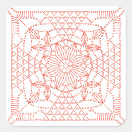 Farbkreuz Quadratischer Aufkleber