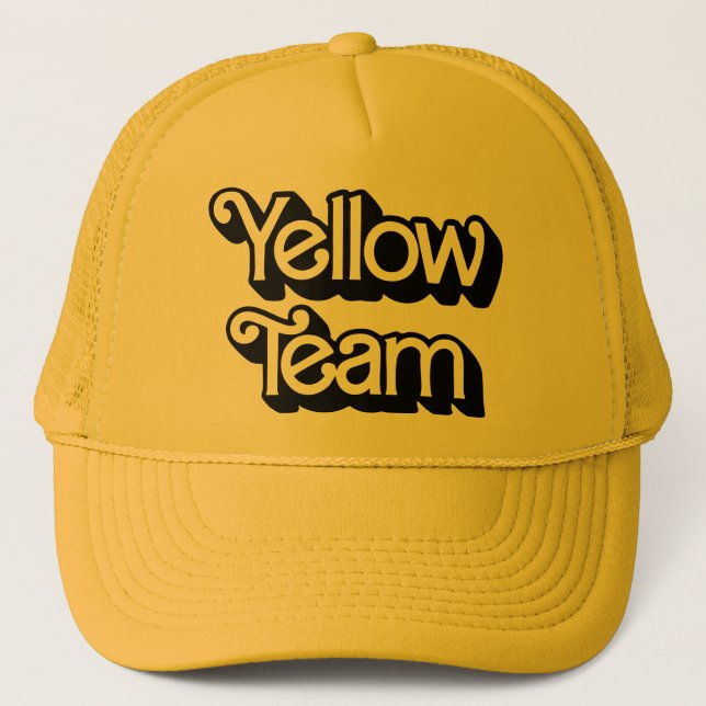 Farbkriegs-Gelben-Team Truckerkappe (Vorderseite)