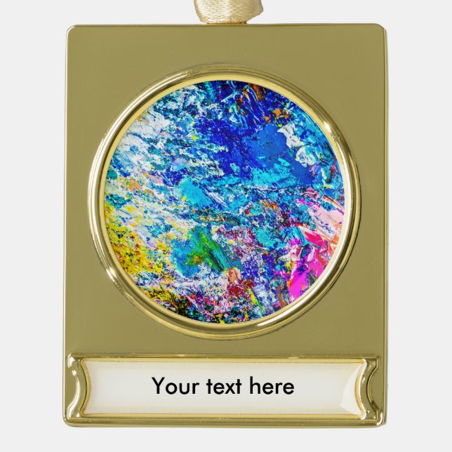 Farbkunst Banner-Ornament Gold (Vorderseite)