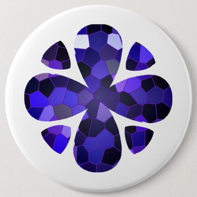 Farbkunst, blau button (Vorderseite)