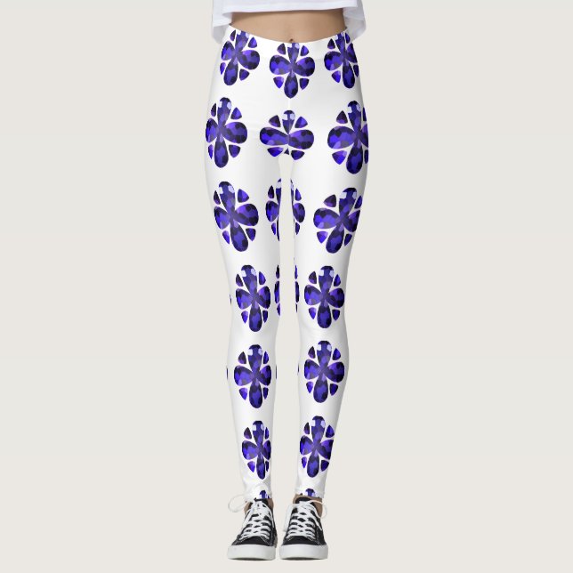 Farbkunst, blau leggings (Vorderseite)