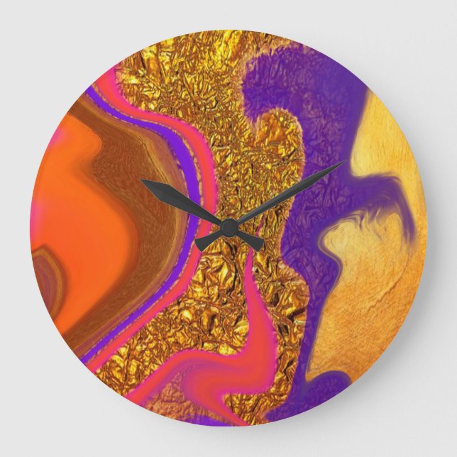 Farbkunst Große Wanduhr (Vorderseite)