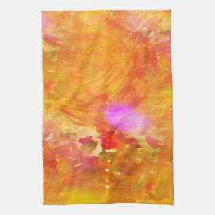 Farbkunst nahtloser Hintergrund gelb, orange Handtuch