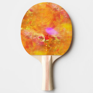 Farbkunst nahtloser Hintergrund gelb, orange Tischtennis Schläger