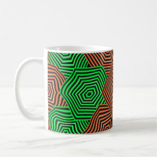 Farbkunstvolles Jugendstil-Muster Kaffeetasse