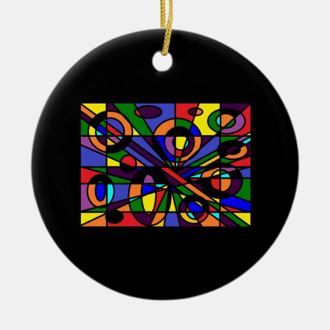 Farblabyrinth Keramikornament (Vorne)