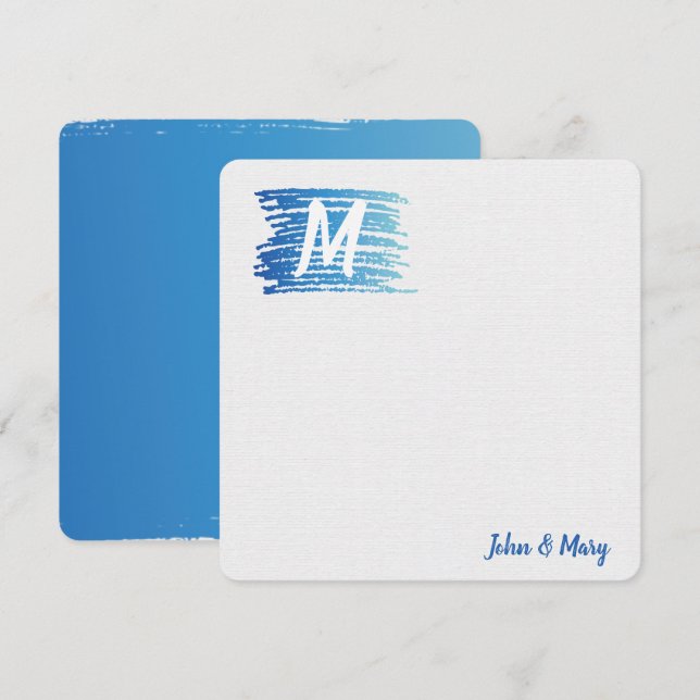 Farblackierung mit Monogramm Karte (Vorne/Hinten)