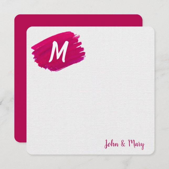 Farblackierung mit Monogramm Karte (Vorne/Hinten)