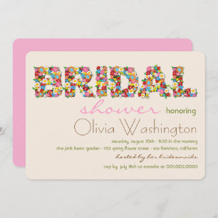 Farbladen brautfrühlings-Blumen-Brautparty ein Einladung