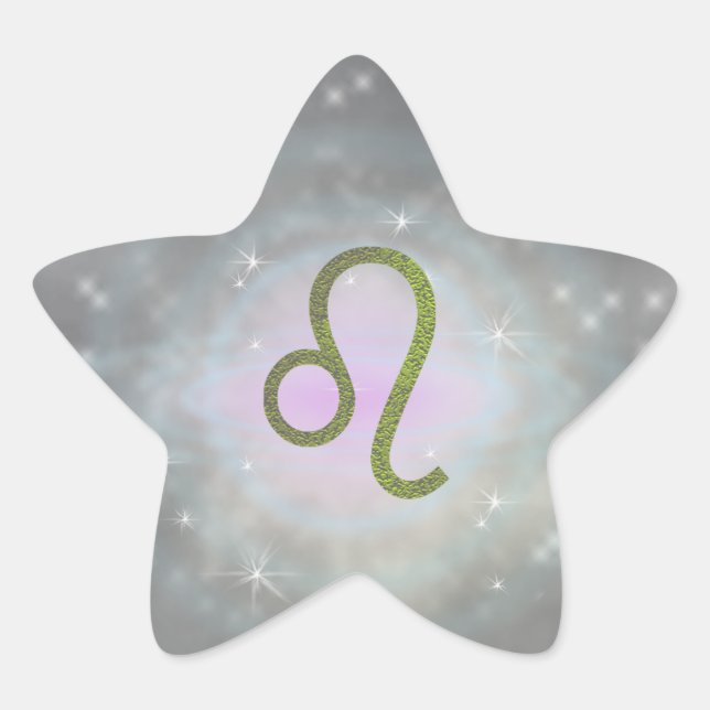 Farbleder Zodiac Astrologisches Zeichen Stern-Aufkleber (Vorderseite)