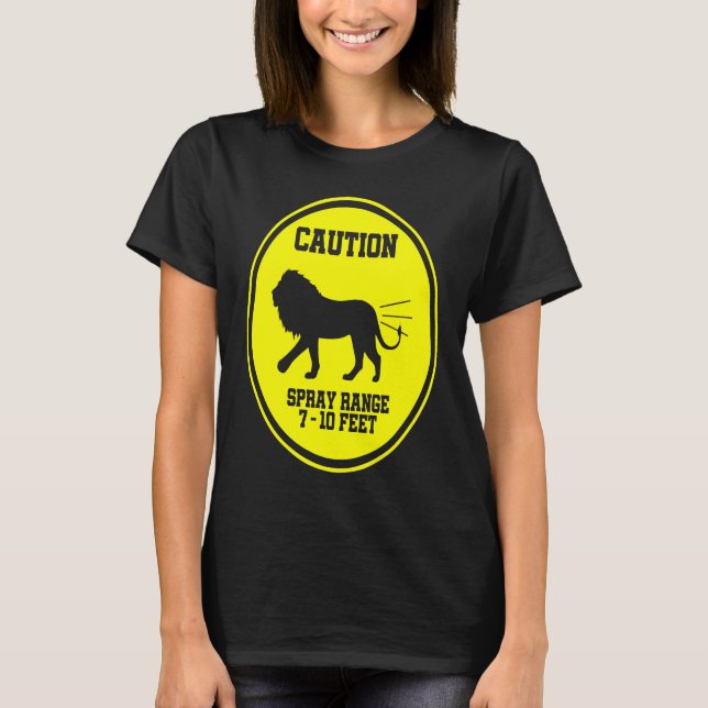 Farbleuchte Vorsichtsspray Warnzeichen T-Shirt (Vorderseite)