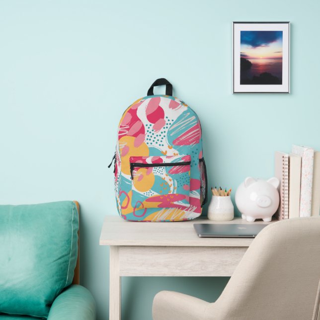 Farblich Abstrakt Bedruckter Rucksack (InSitu)