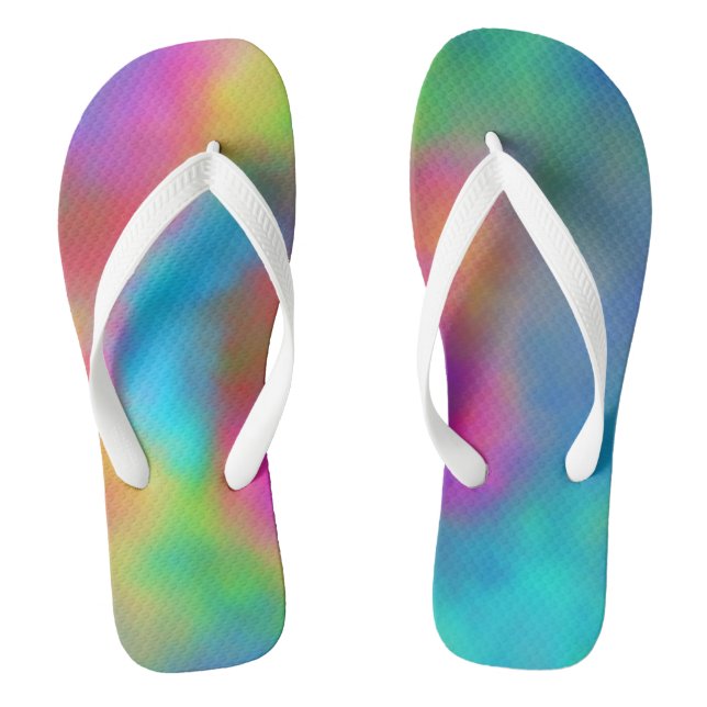 Farblich Abstrakt Flip Flops (Fußbett)