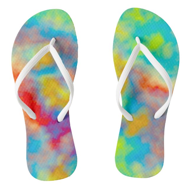 Farblich Abstrakt Flip Flops (Fußbett)