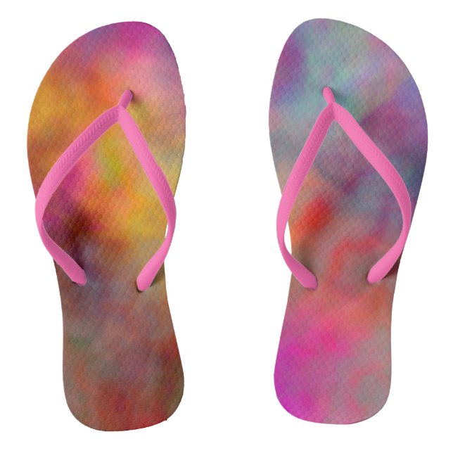 Farblich Abstrakt Flip Flops (Fußbett)