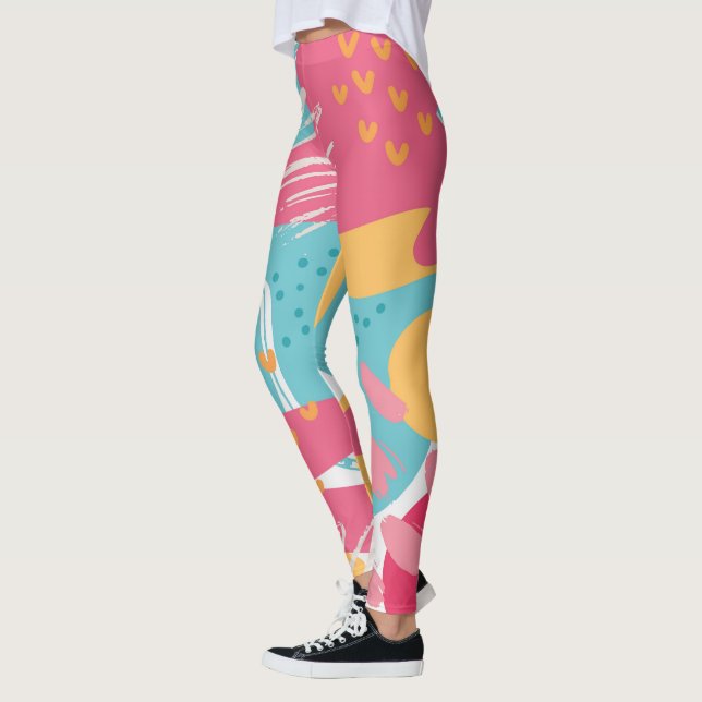 Farblich Abstrakt Leggings (Links)