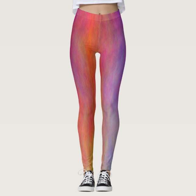 Farblich Abstrakt Leggings (Vorderseite)