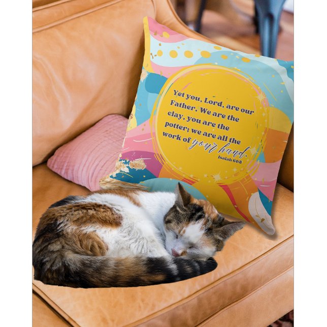 Farblich Abstrakt sind wir der Christliche Glaube Kissen (Von Creator hochgeladen)