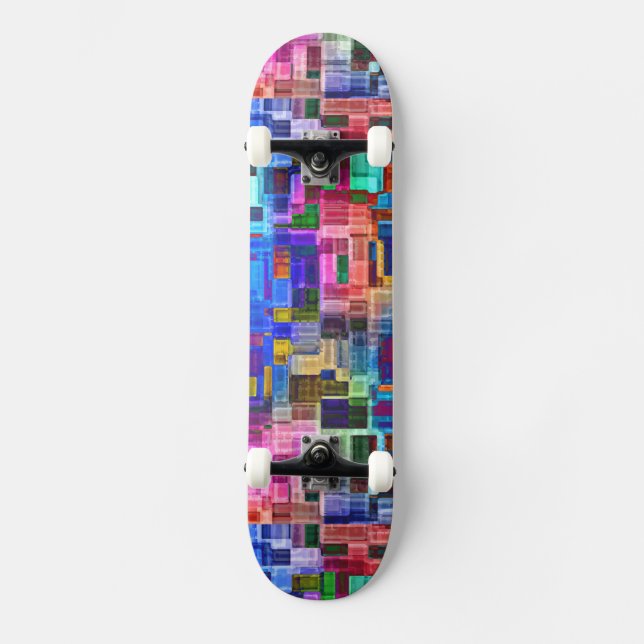 Farblich Abstrakt Skateboard (Vorderseite)