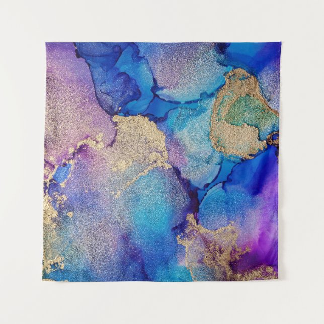 Farblich Abstrakt: Texturierte Ölgemälde. Wandteppich (Vorderseite)