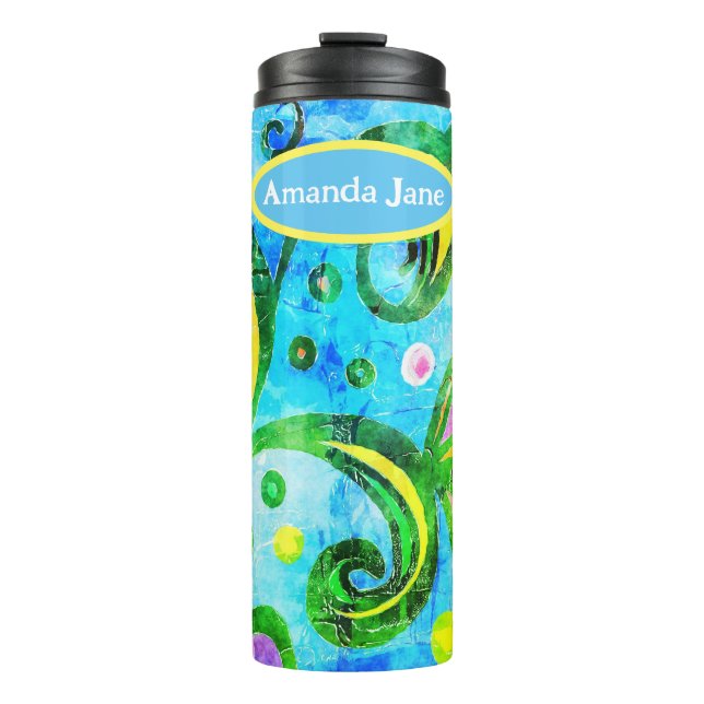 Farblich Abstrakt Thermosbecher (Vorderseite)