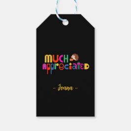 Farblich angepasstes Schwarz Danke Geschenkanhänger