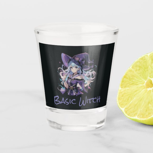 Farblich/Anime/Hexe/Halloween Schnapsglas (Vorderseite)