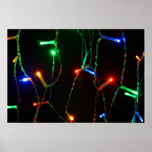 Farblich anpassbare Weihnachtsbeleuchtung Poster