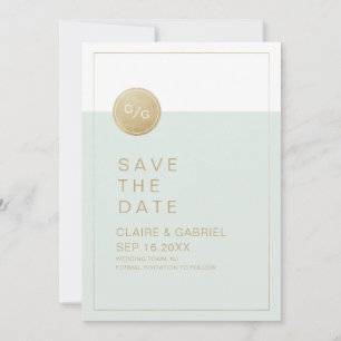 Farblich editierbares minimalistisches modernes Da Save The Date
