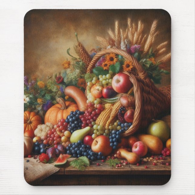 Farblich/Erntedank/Cornucopie/Fall Mousepad (Vorne)