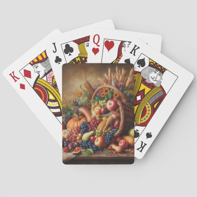 Farblich/Erntedank/Cornucopie/Fall Spielkarten (Rückseite)