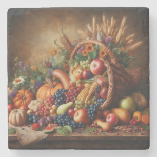 Farblich/Erntedank/Cornucopie/Fall Steinuntersetzer