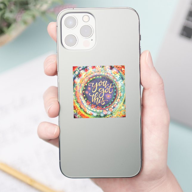 Farblich Got du diese Inspiriertheit Boho Hübsch Aufkleber (Telefon)