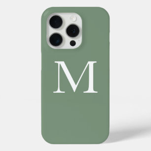Farblich grüne Monogramme Weiße, einfache, benutze Case-Mate iPhone Hülle