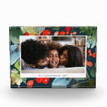 farblich | Horizontale Marine | Feiertage Fotoblock<br><div class="desc">Mit diesem farbenprächtigen,  modernen Foto-Block mit bemalten Beeren und Blätter auf marinebasischem Hintergrund können Sie Ihr Foto stilvoll darstellen.</div>